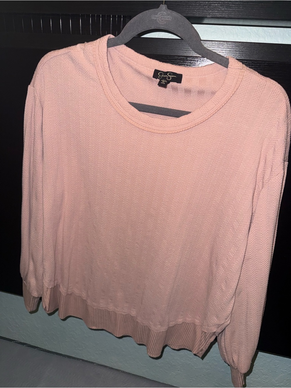 Jessica Simpson Light Pink Long Sleeve Knit Top